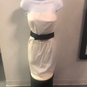 Strapless white dress